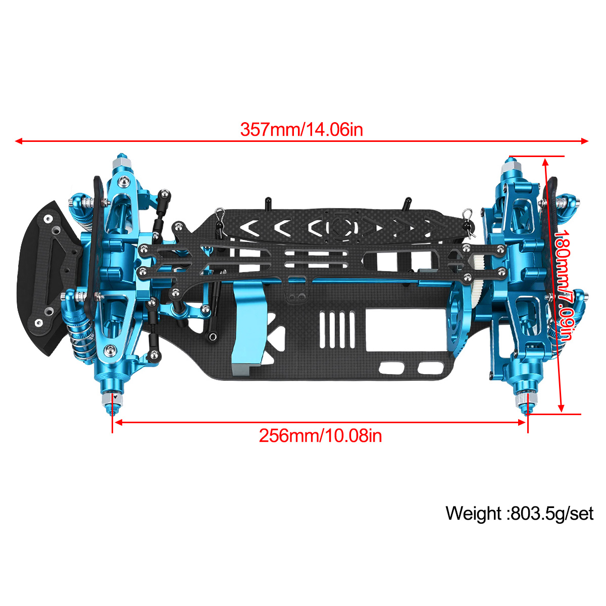 طقم هيكل من الألومنيوم وألياف  - مراجعة Shock Absorber Rc وسعره